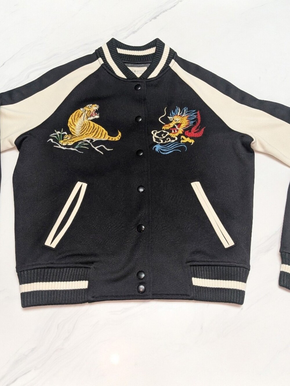 Rare Vintage Denim & Supply Ralph Lauren Tiger/Dragon Souvenir Varsity Jacket M